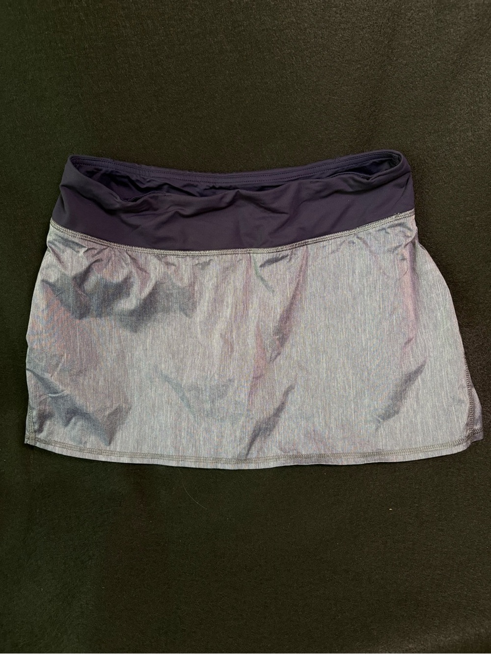 lululemon Pace Setter Two-Tone Dark Blue Athletic Shorts with Skirt Size 6 - Picture 2 of 7